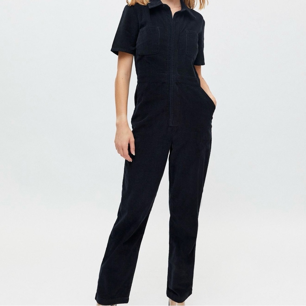 Urban Outfitters BDG Parker Corduroy Coverall Jumpsuit- Black - Small
